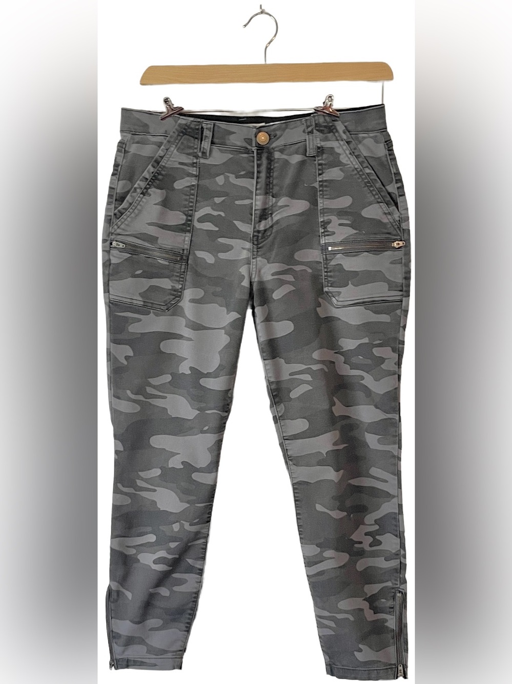 Knox Rose Women’s Size 12 Camo Print Mid Rise Utility Ankle Pants